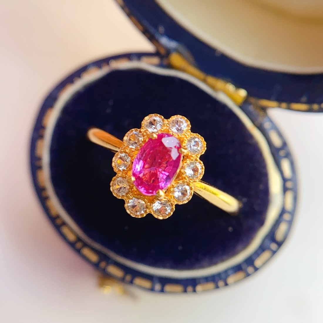 14k Gold 0.75 Ct Natural Ruby & Sapphire Ring - 6