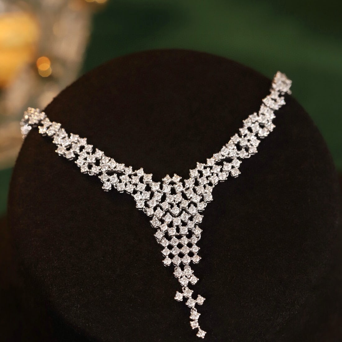 14k Gold 3 Ct Natural H Diamond Necklace - 2