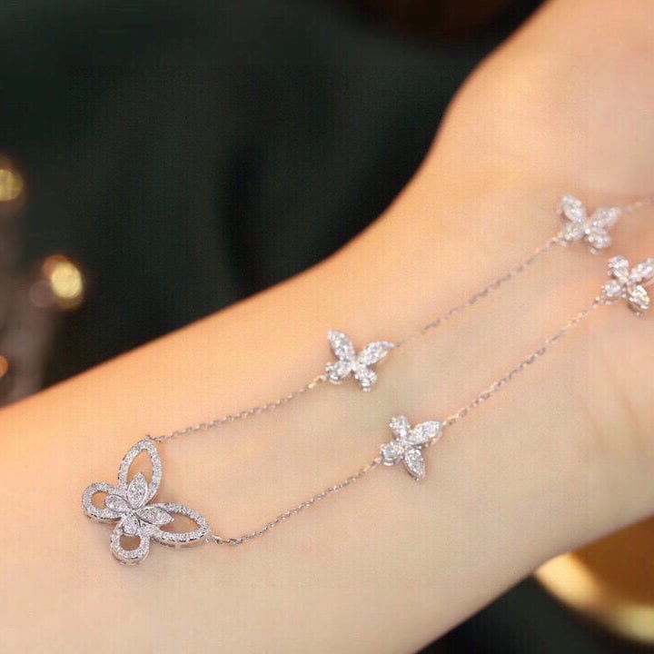 14k Gold 0.8 Ct Natural H Diamond Necklace - 5