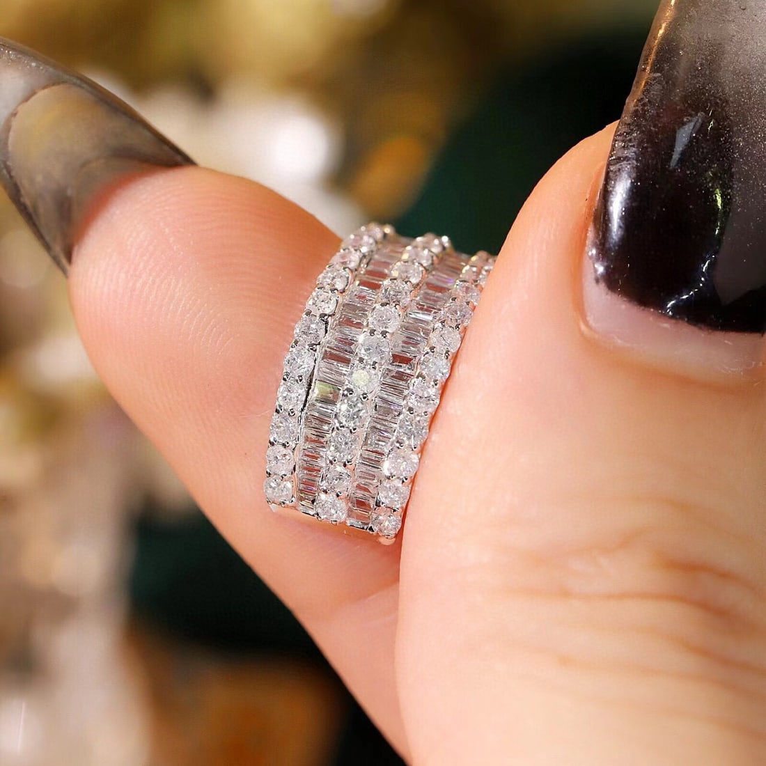 14k Gold 1.7 Ct Natural H Diamond Earrings - 6