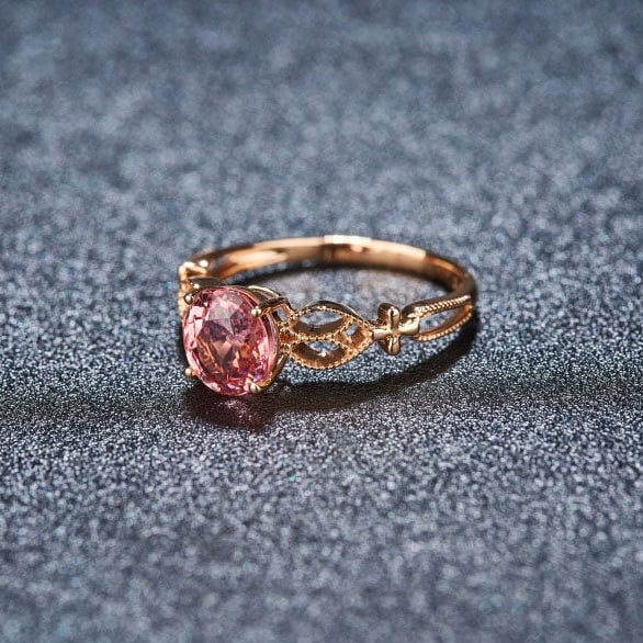 14k Gold 1.68 Ct Natural Tourmaline Ring - 4