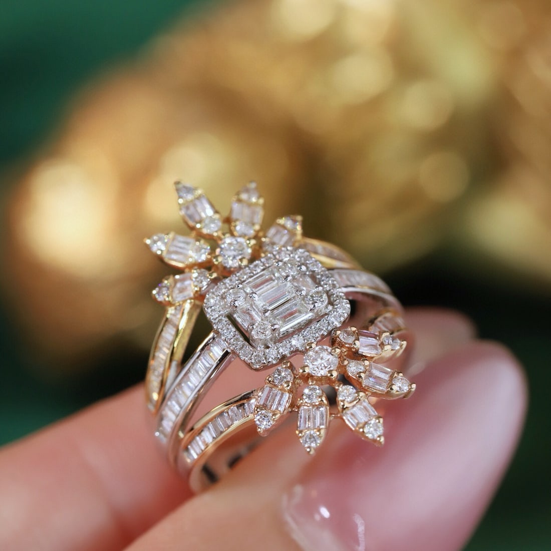 14k Gold 1 Ct Natural H Diamond Ring - 5