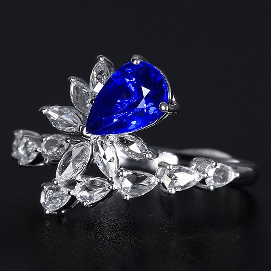 14k Gold 1.74 Ctw Natural Sapphire & Diamond Ring - 2