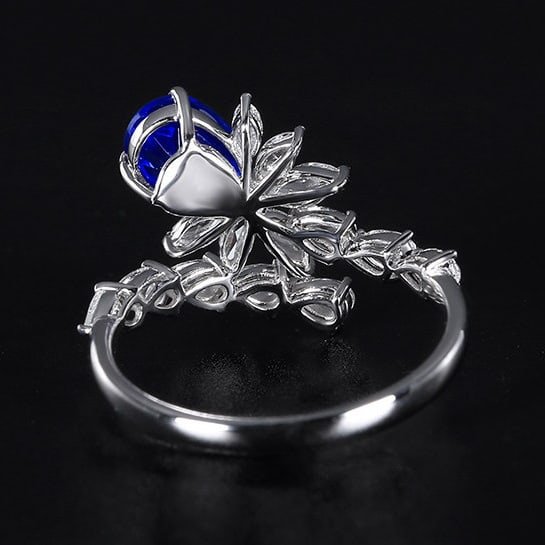 14k Gold 1.74 Ctw Natural Sapphire & Diamond Ring - 4