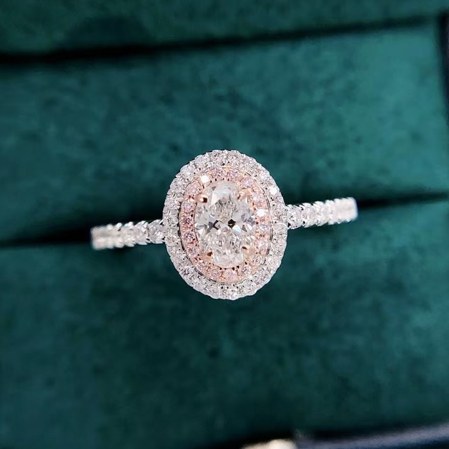 Gia Certified 14k Gold 0.80 Ct Natural H Vs1 Oval Diamond Ring - 5