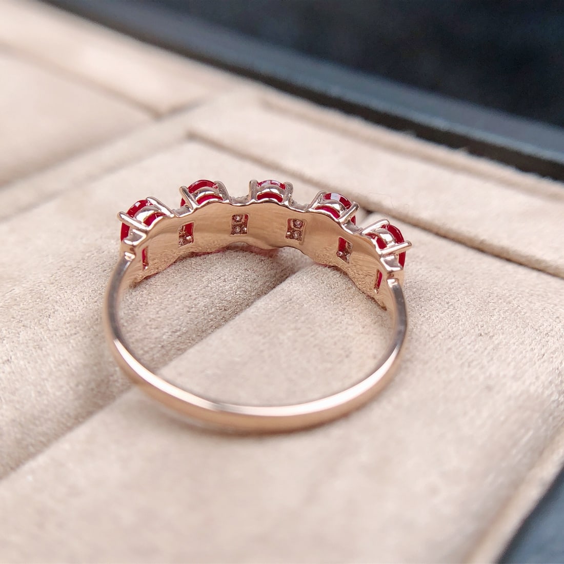 14k Gold 1.29 Ct Natural Ruby & Diamond Ring - 5