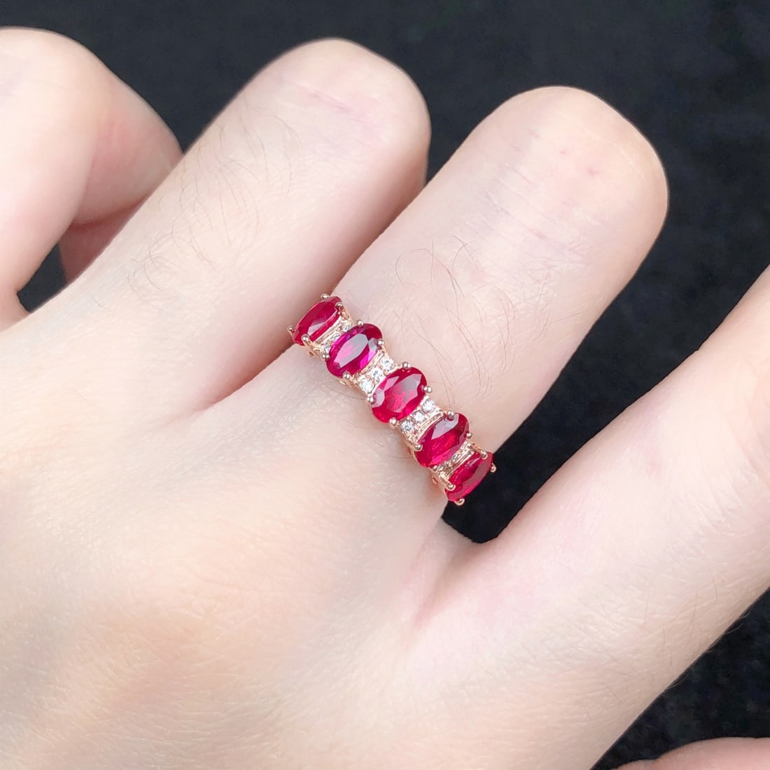 14k Gold 1.29 Ct Natural Ruby & Diamond Ring - 8