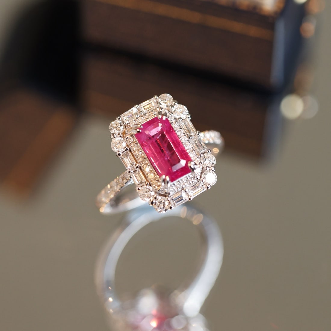 14k Gold 3.10 Ctw Natural Ruby & Diamond Ring - 2