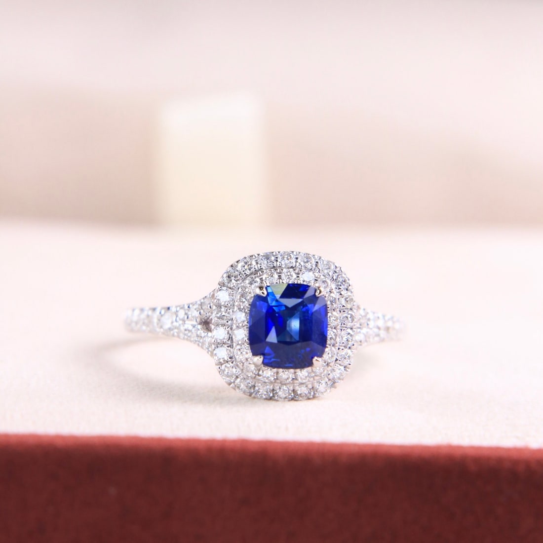 14k Gold 1.55 Ctw Natural Sapphire & Diamond Ring - 6