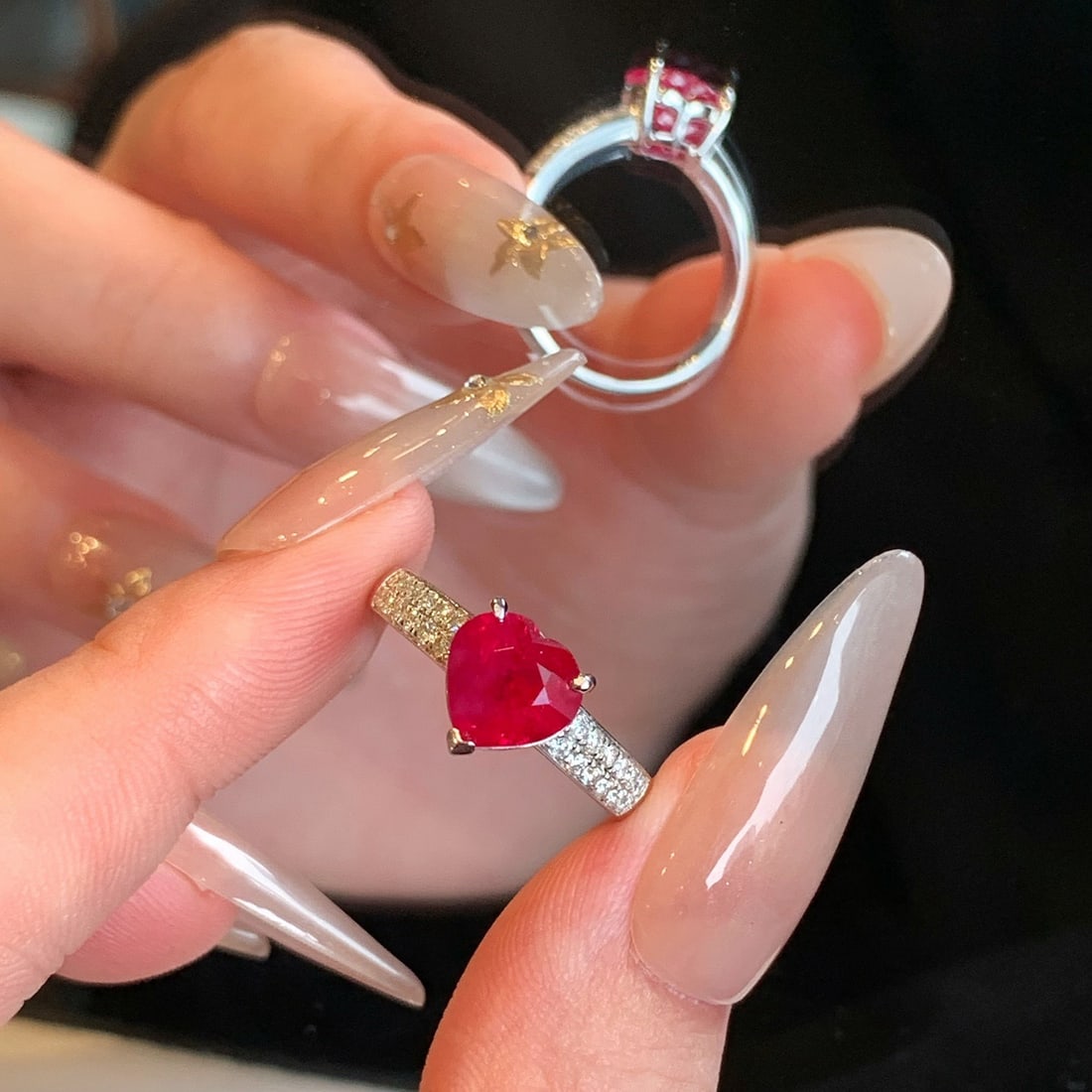 14k Gold 2.31 Ctw Natural Ruby & Diamond Ring - 7