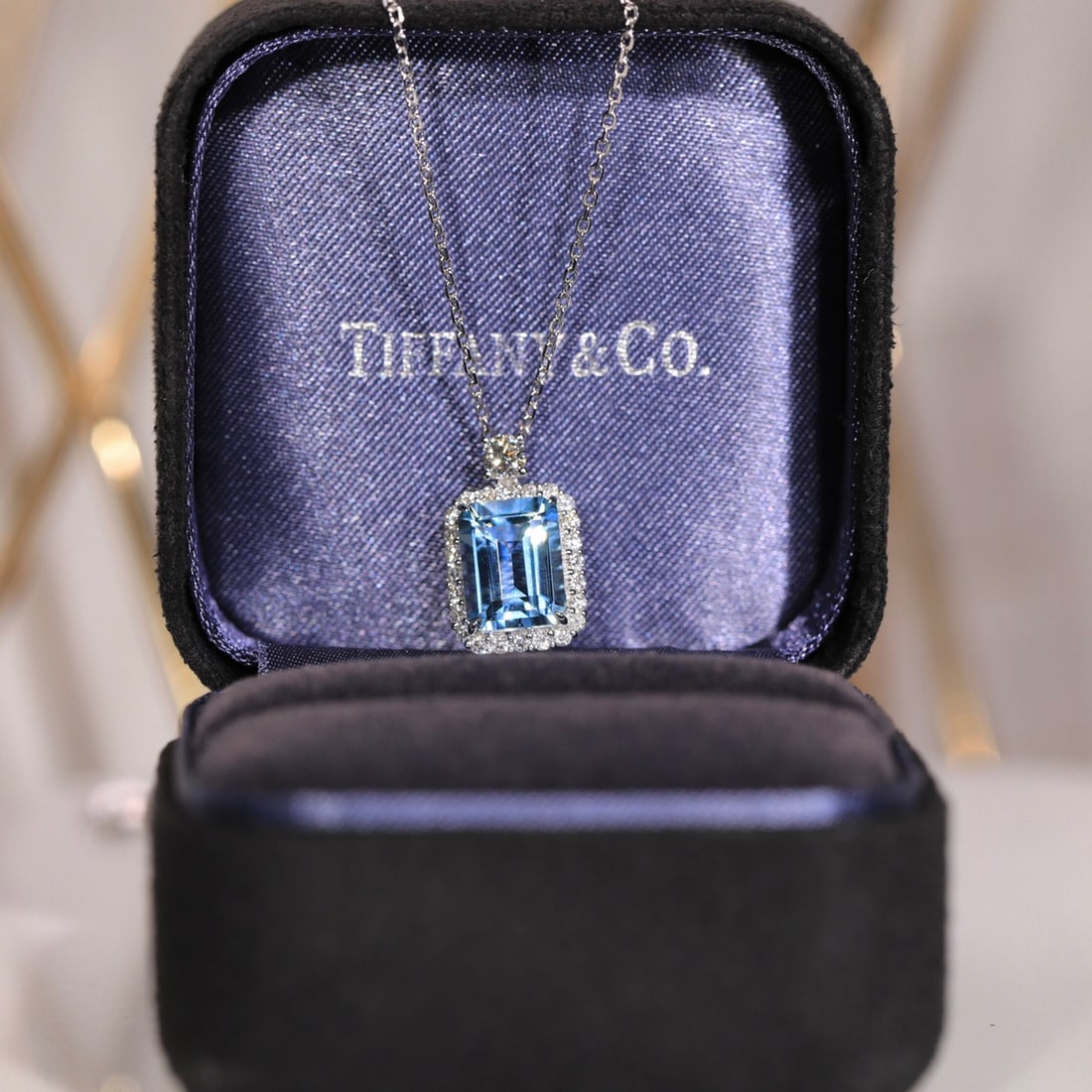 14k Gold 2.52 Ctw Natural Aquamarine & Diamond Pendant( Without Chain ) - 5