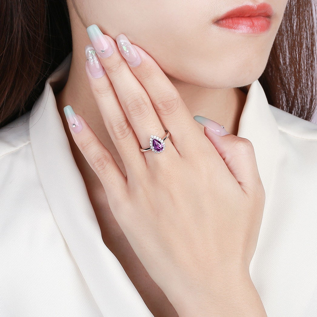 14k Gold 1.44 Ctw Natural Sapphire & Diamond Ring - 6