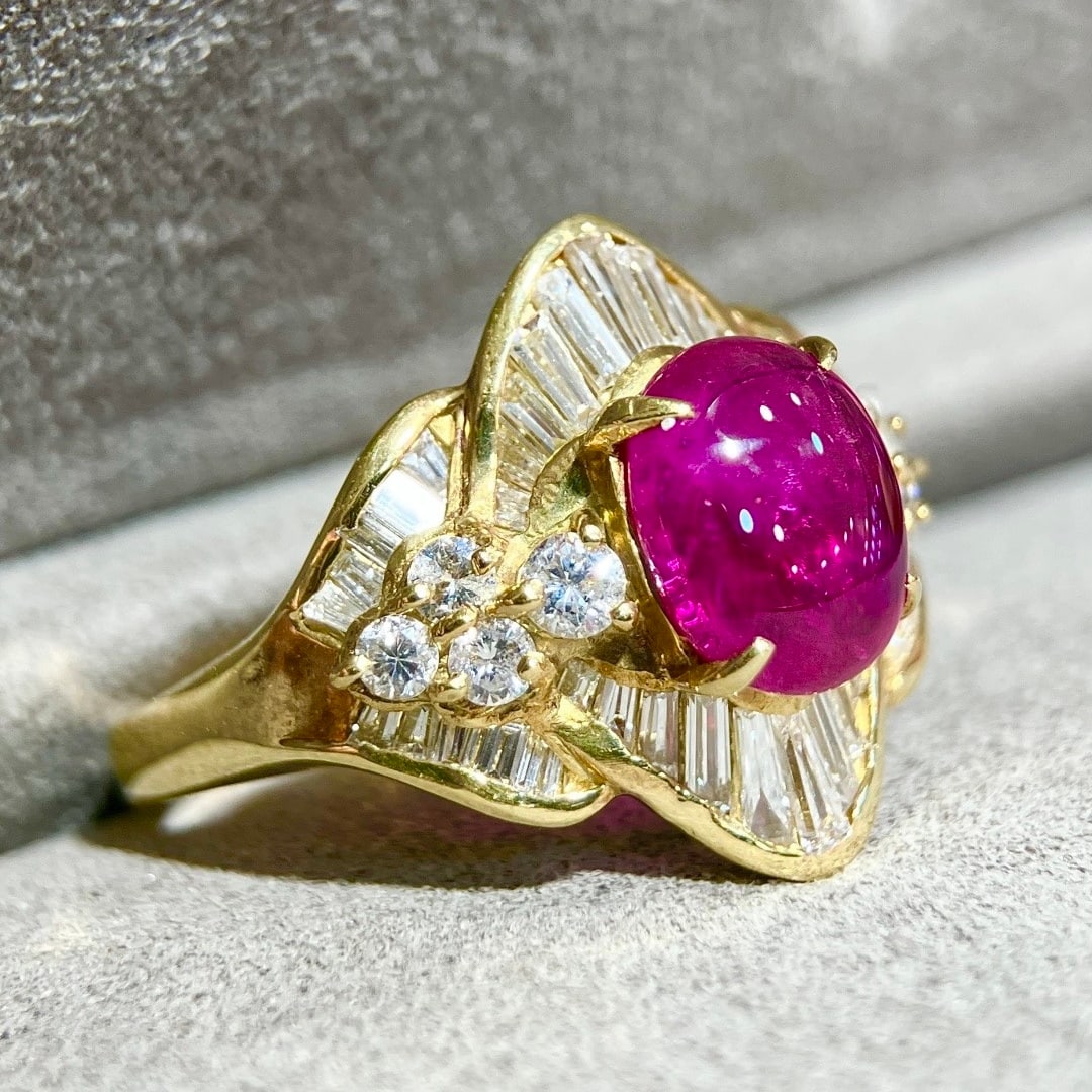 14k Gold 3.19 Ctw Natural Ruby & Diamond Ring - 3