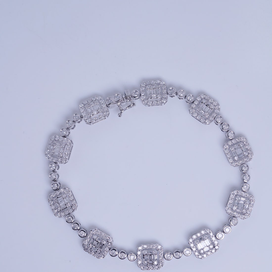 14k Gold 2.45 Ct Natural H Diamond Bracelet - 5