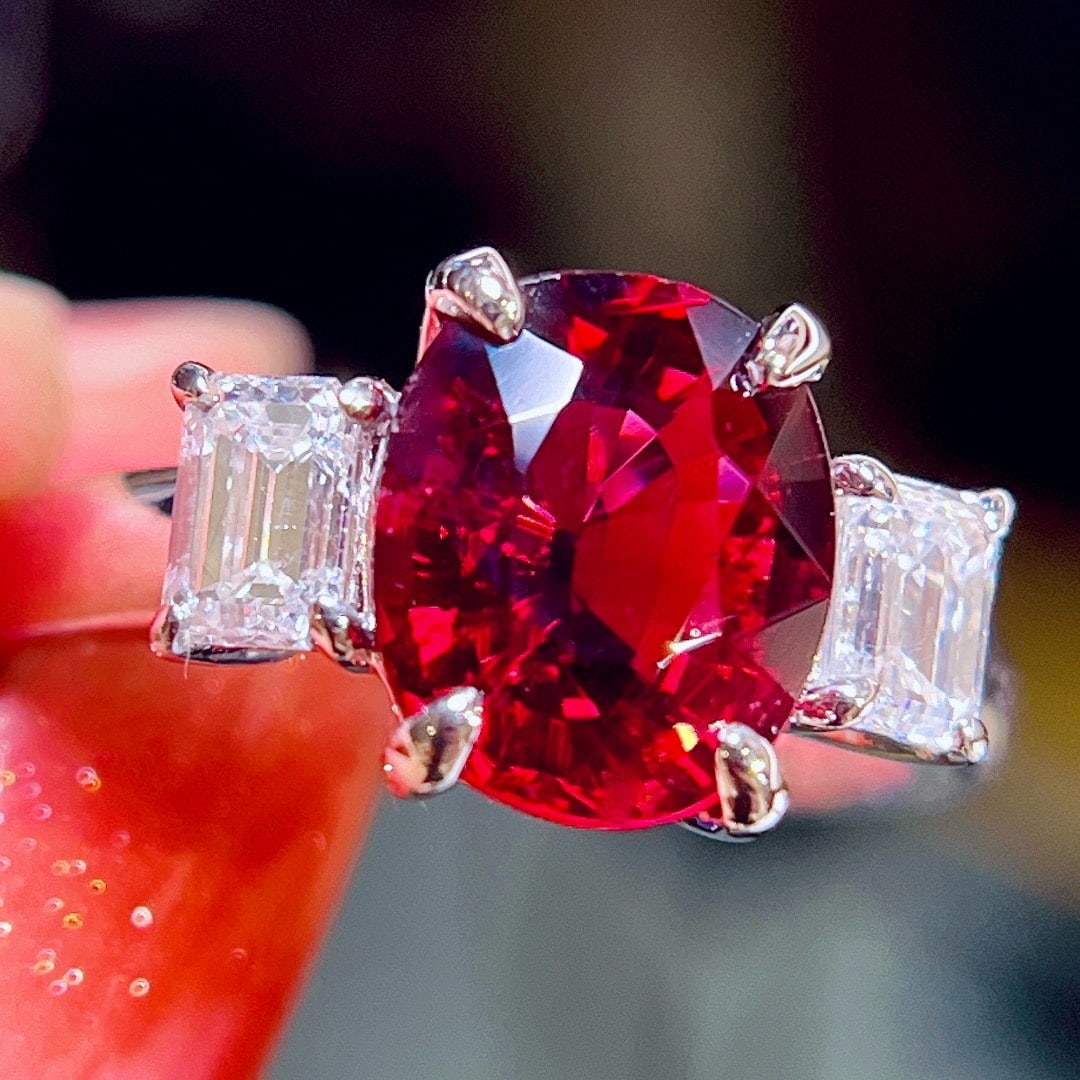 14k Gold 2.80 Ctw Natural Tourmaline & Diamond Ring - 4