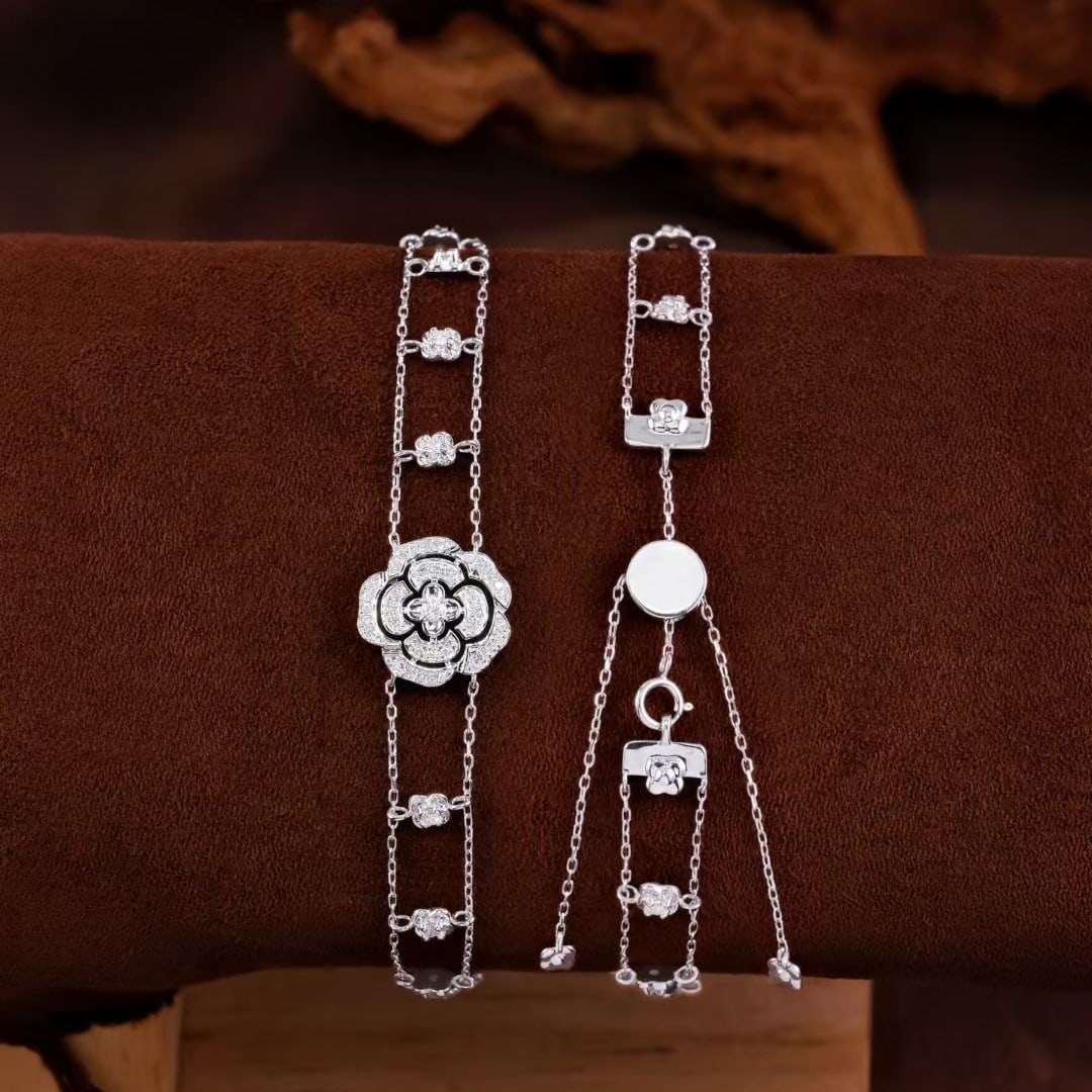 14k Gold 0.6 Ct Natural H Diamond Bracelet - 2