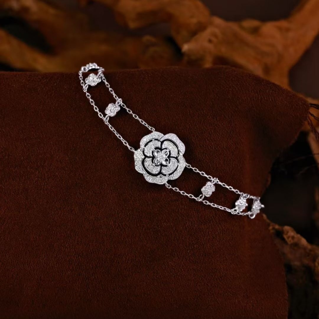 14k Gold 0.6 Ct Natural H Diamond Bracelet - 3