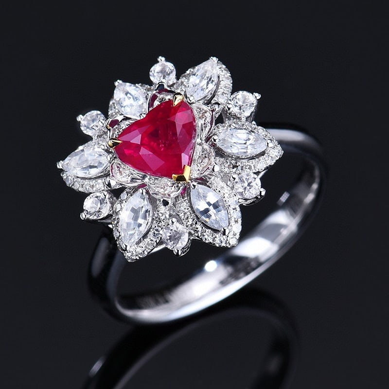 14k Gold 1.34 Ctw Natural Ruby & Diamond Ring/pendant( Without Chain ) - 6