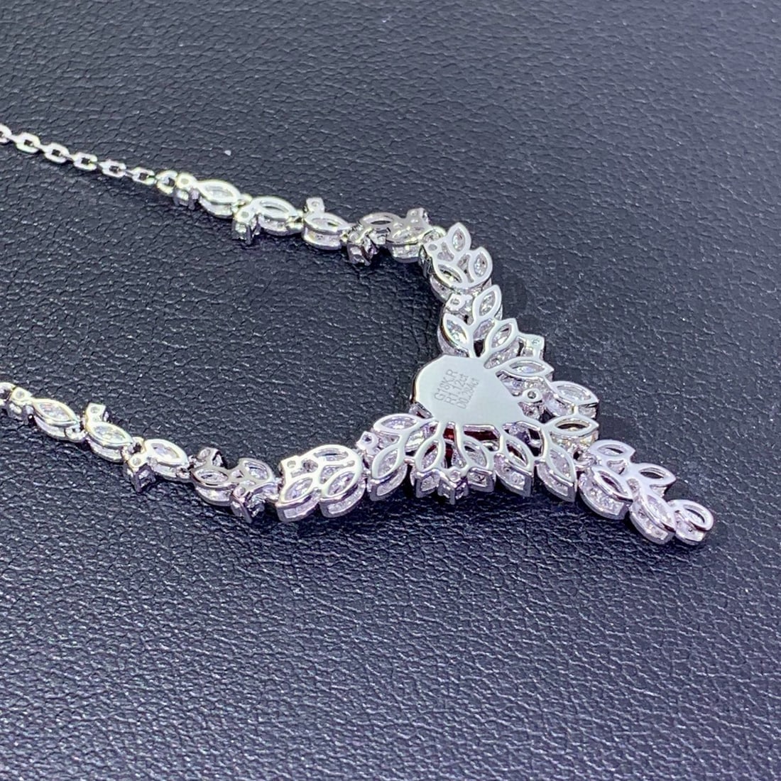 14k Gold 1.40 Ctw Natural Ruby & Diamond Necklace - 2