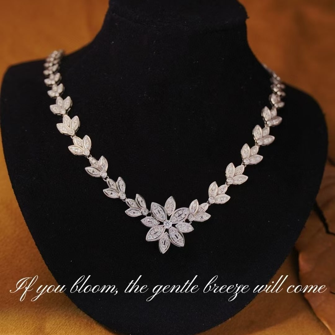 14k Gold 2.1 Ct Natural H Diamond Necklace: Ref:231111075 // gold content:14k gold // main gemstone:diamond // shape:round // carat weight:2. 1ct // clarity grade:vs-si // color:h // treatment:natural // cut grade:g // Condition: NewLow