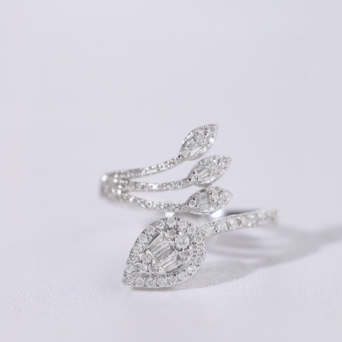 14k Gold 0.5 Ct Natural H Diamond Ring - 5