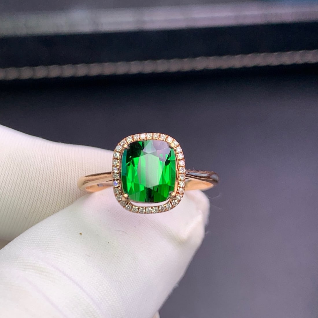 14k Gold 1.9 Ct Natural Tourmaline & Diamond Ring - 3