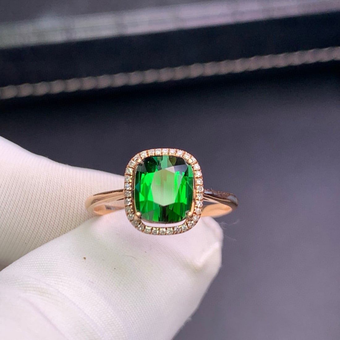 14k Gold 1.9 Ct Natural Tourmaline & Diamond Ring - 5