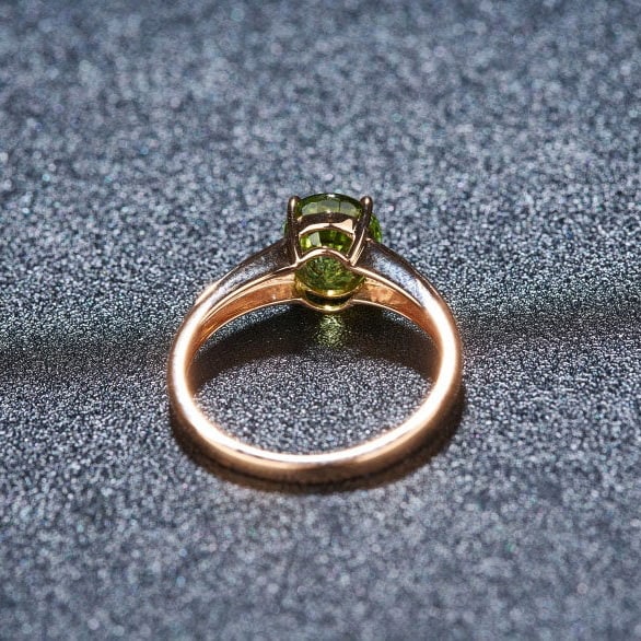 14k Gold 1.85 Ct Natural Tourmaline & Diamond Ring - 2