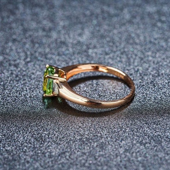 14k Gold 1.85 Ct Natural Tourmaline & Diamond Ring - 7