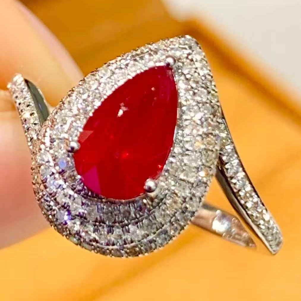 14k Gold 1.1 Ct Natural Ruby & Diamond Ring - 2