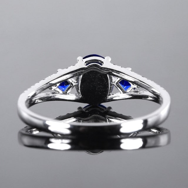 14k Gold 1.02 Ctw Natural Sapphire & Sapphire Ring - 4