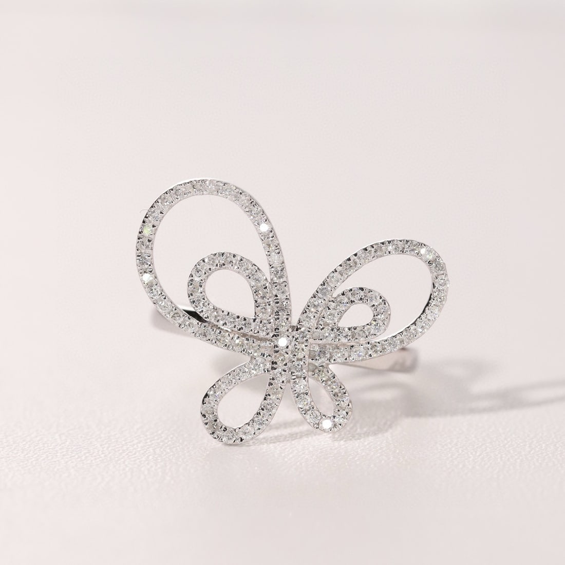 14k Gold 0.5 Ct Natural H Diamond Ring - 4