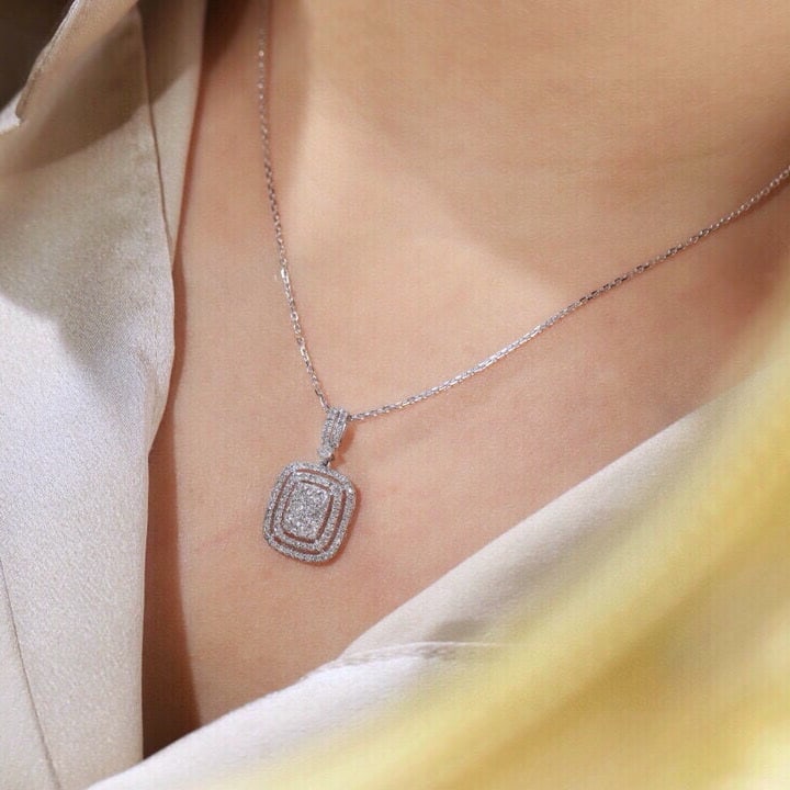 14k Gold 1.00 Ct Natural H Diamond Pendant( Without Chain ) - 8