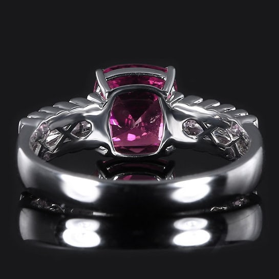 14k Gold 2.10 Ctw Natural Sapphire & Diamond Ring - 4