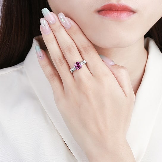 14k Gold 2.10 Ctw Natural Sapphire & Diamond Ring - 6