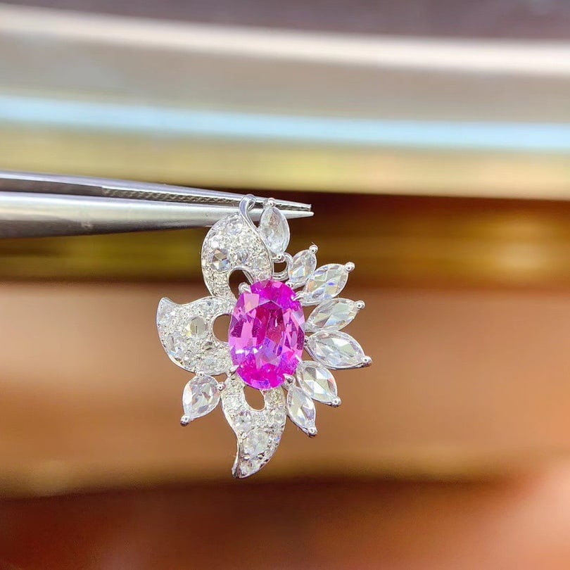 14k Gold 5.02 Ctw Natural Sapphire & Diamond Earrings - 7