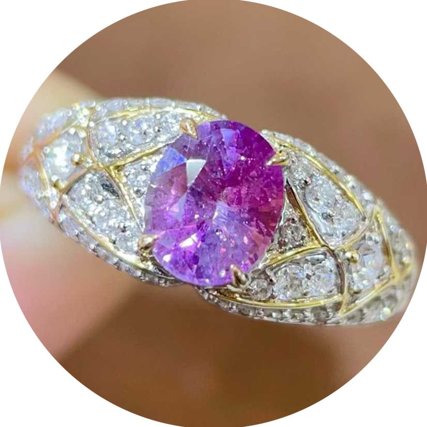 14k Gold 1.52 Ctw Natural Sapphire & Diamond Ring - 2