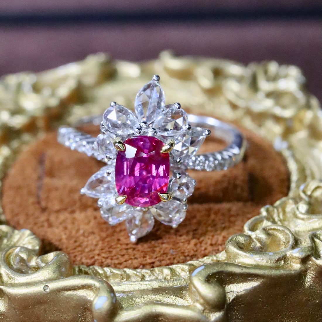 14k Gold 1.80 Ctw Natural Ruby & Diamond Ring - 4