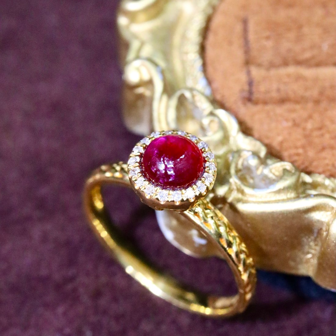 14k Gold 1.09 Ctw Natural Ruby & Diamond Ring - 2