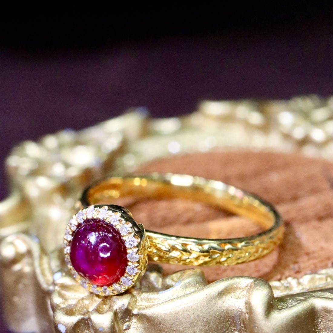 14k Gold 1.09 Ctw Natural Ruby & Diamond Ring - 3