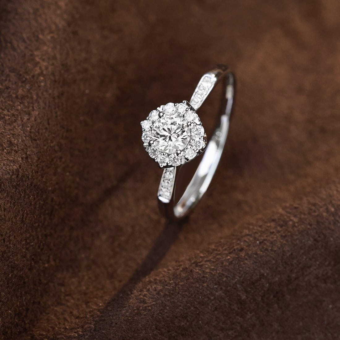 14k Gold 0.3 Ct Natural H Diamond Ring - 3