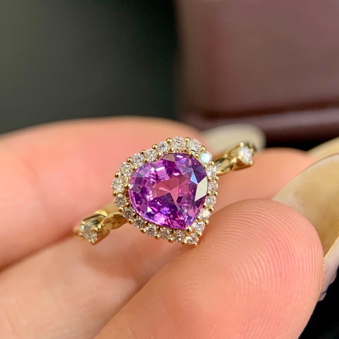 14k Gold 1.39 Ctw Natural Sapphire & Diamond Ring - 2