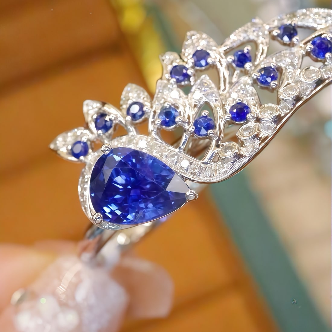 14k Gold 1.80 Ctw Natural Sapphire & Sapphire Ring - 3