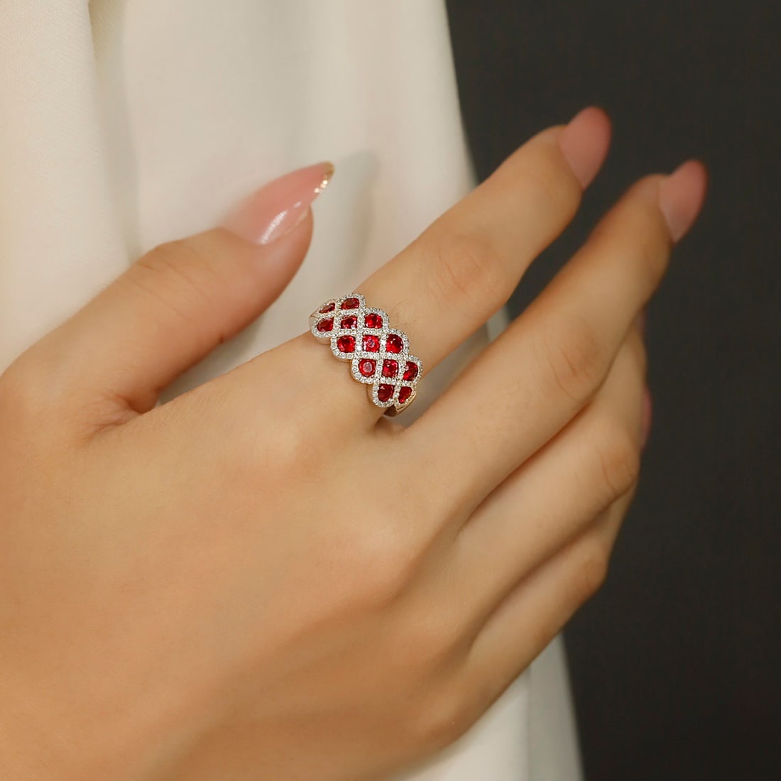 14k Gold 1.61 Ctw Natural Ruby & Diamond Ring - 5