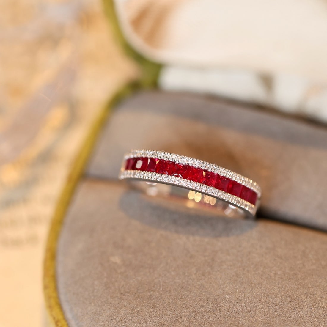 14k Gold 1.18 Ctw Vivid Red Natural Ruby & Diamond Ring - 2