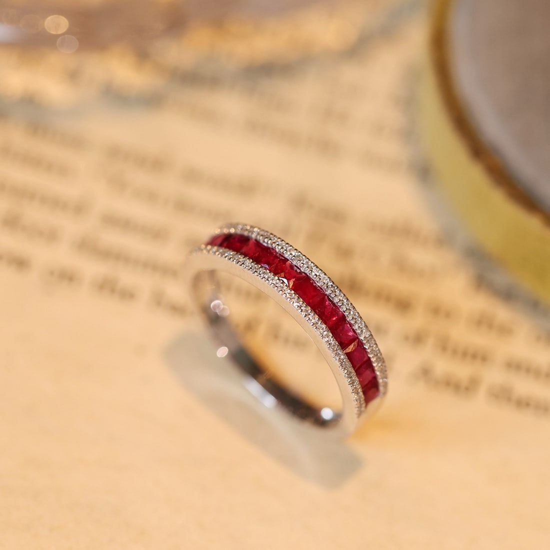 14k Gold 1.18 Ctw Vivid Red Natural Ruby & Diamond Ring - 4