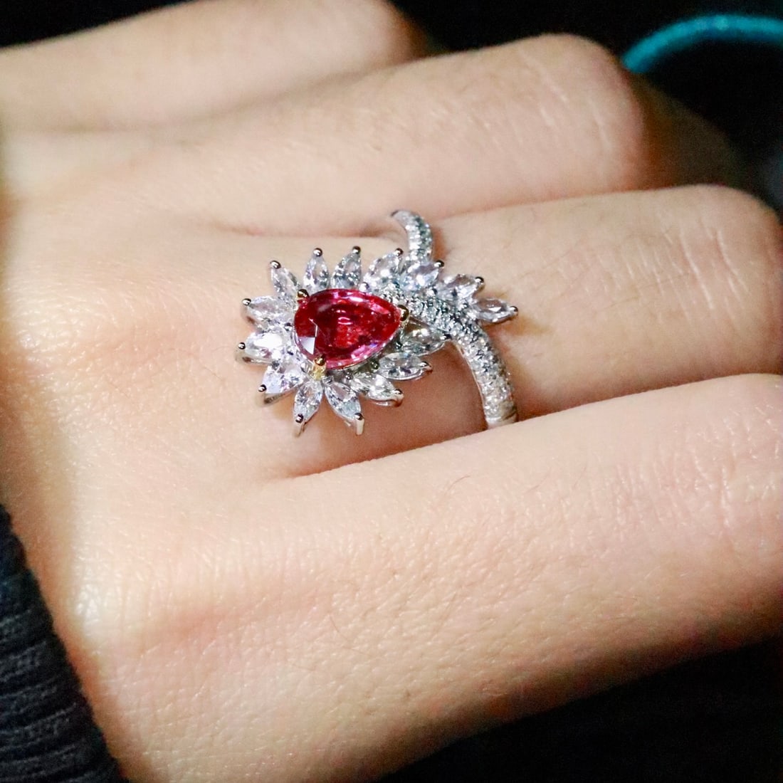 14k Gold 1.09 Ctw Natural Sapphire & Diamond Ring - 6