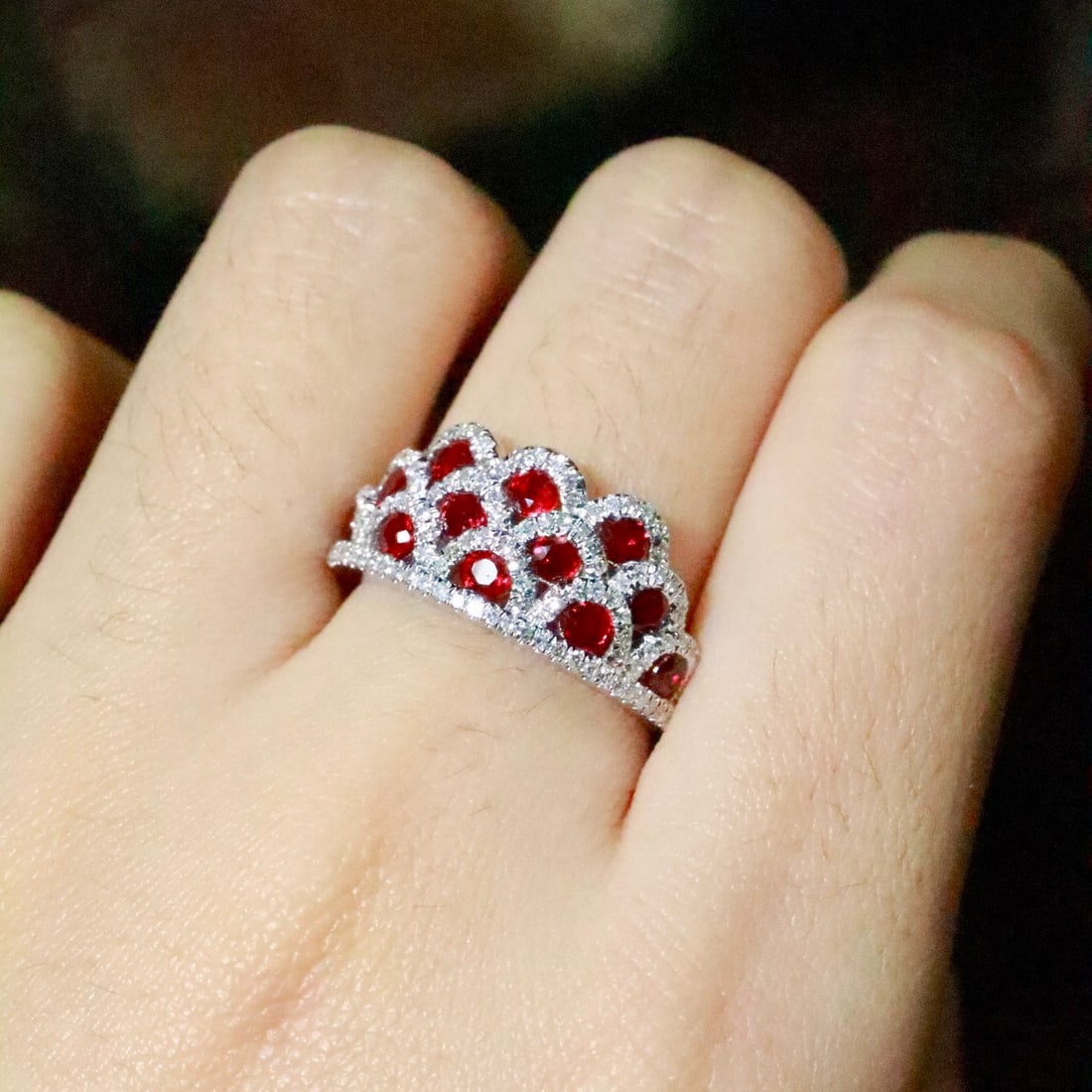 14k Gold 1.66 Ctw Natural Ruby & Diamond Ring - 4