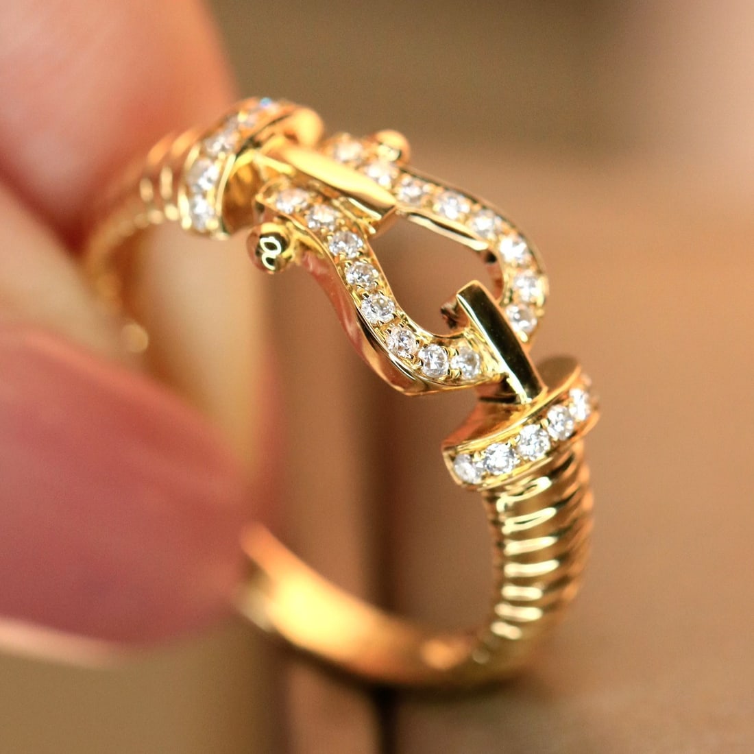 14k Gold 0.18 Ct Natural H Diamond Ring - 2