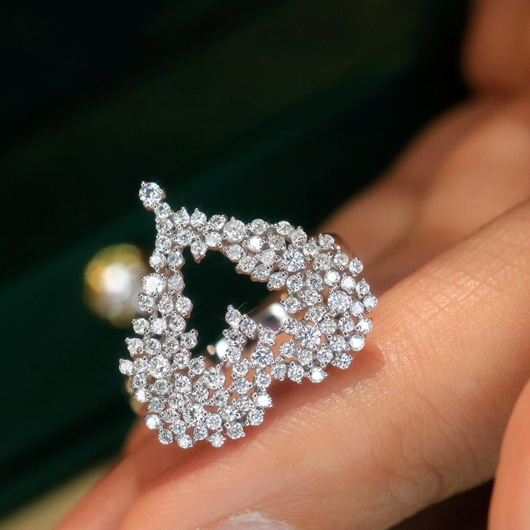 14k Gold 0.76 Ct Natural H Diamond Ring - 3